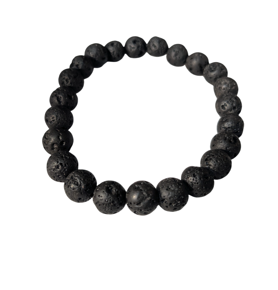 Lava Bracelet for Women Men's Gifts - Protection Healing Crystal Bracelet - 8mm Gemstone Beaded Adjustable