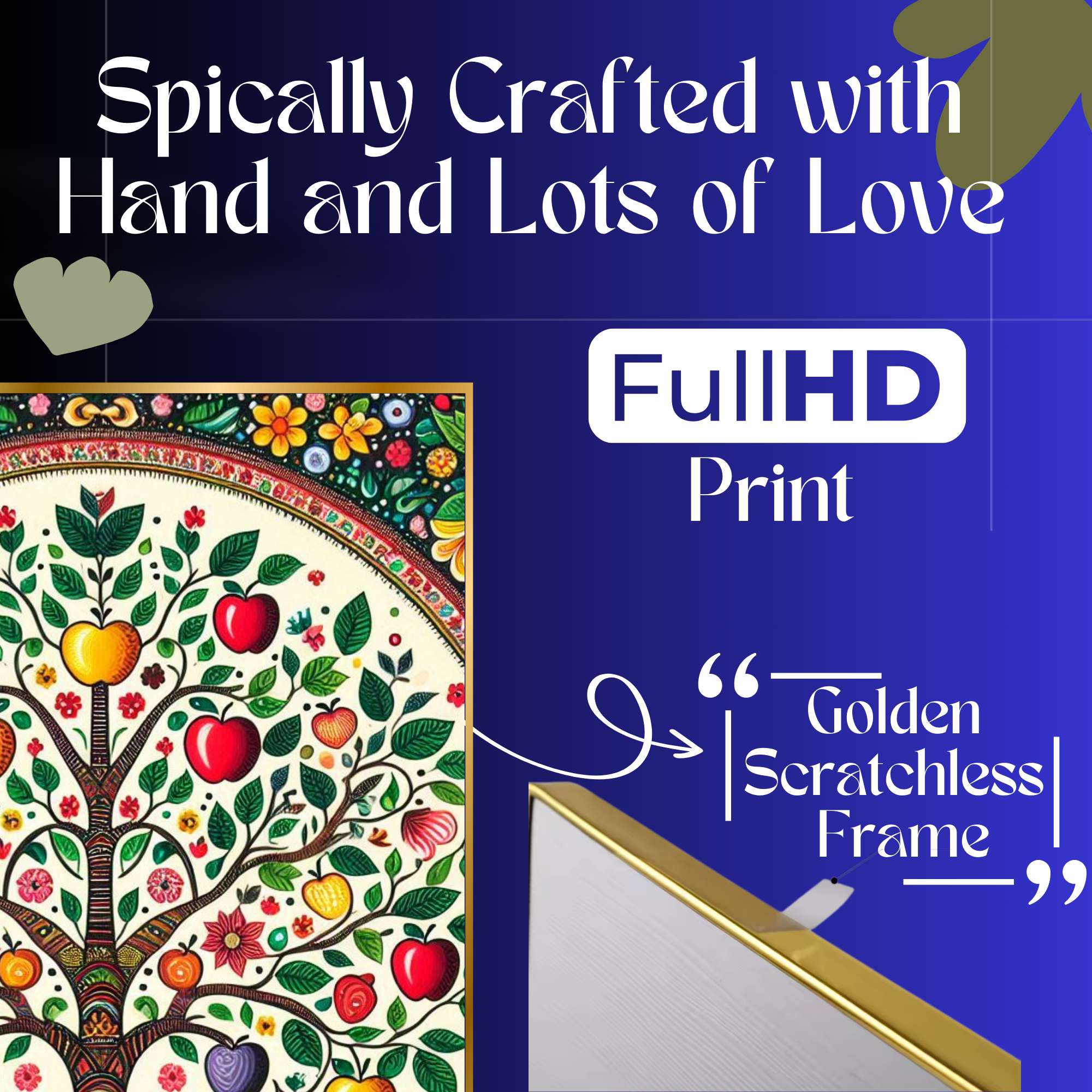 Set of Four Wall Paintings for Wall Dacoration Golden Framed Wall Paintings for Living Room & Bedroom Wall Art for Home Decoration & Office Wall Décor (13x10 inch CH-GD4-7) - Image 3