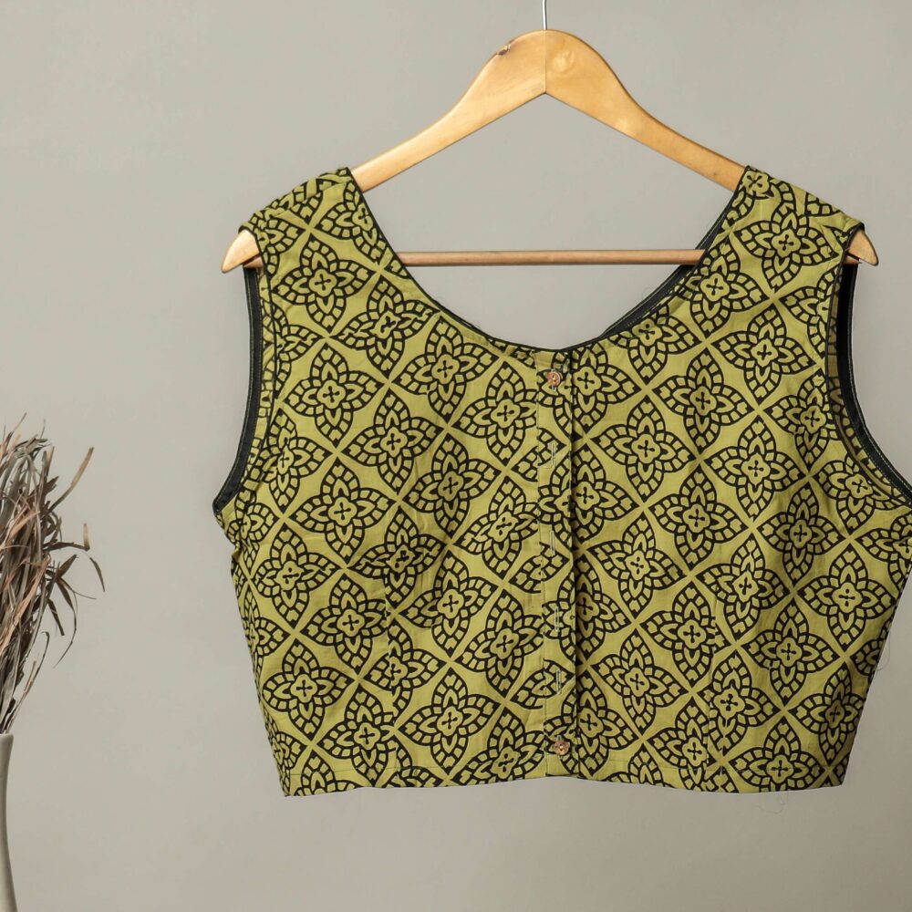Handmade Block Print Cotton for Women ? Ethnic Floral Printed Top with Long Sleeves